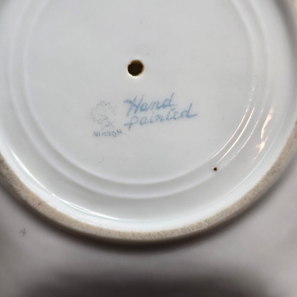 Vintage Nippon Handpainted Sugar Dish attached with spoon - Picture 3 of 13